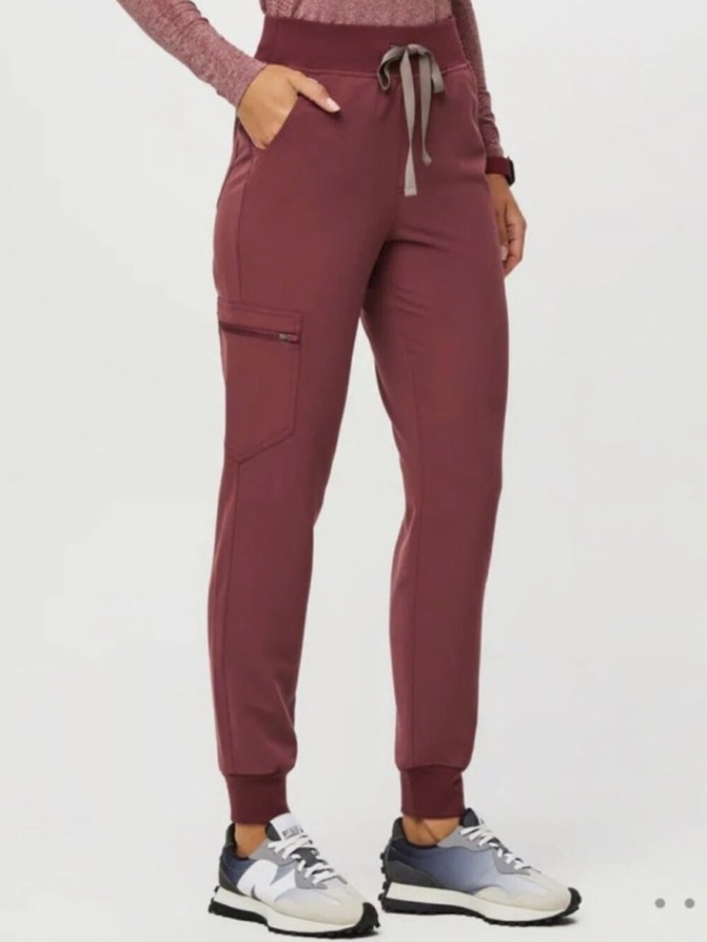 FIGS Dark Cherry Zamora Joggers